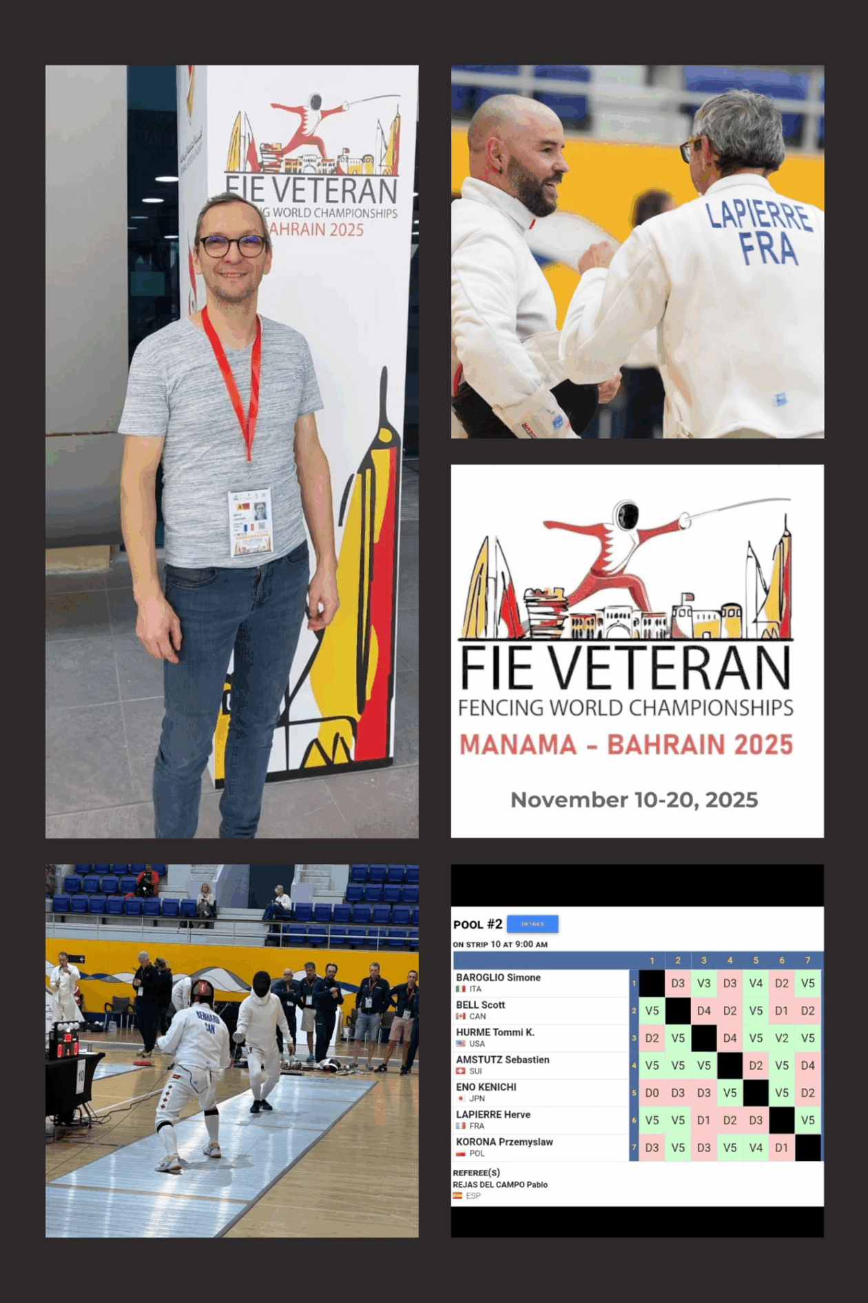 Hervé aux Championnats du Monde au Barhain